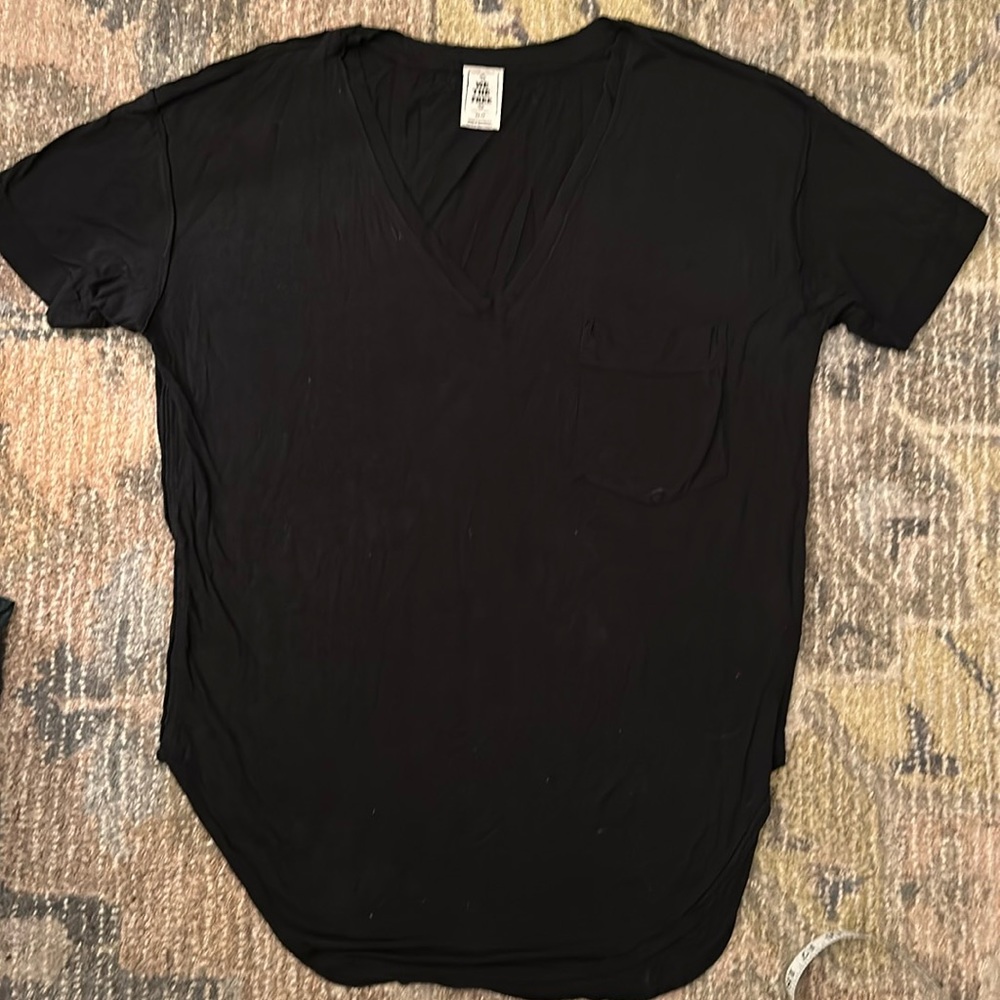Free People we the free oversized tee tshirt black xs